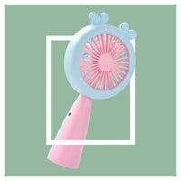 Trade Shop - Mini Ventilatore Con Luce A Led Hq66-17 Portatile Batteria Ricaricabile Usb 2 Velocità -