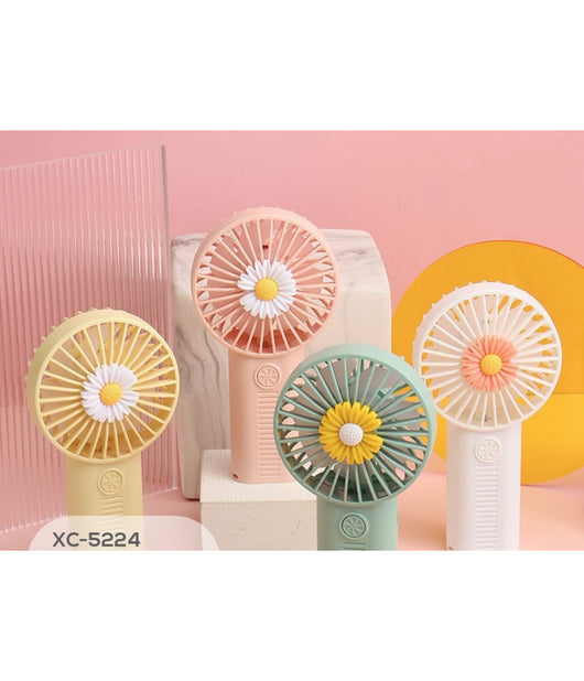 Trade Shop - Mini Ventilatore Ricaricabile Usb Portatile Margherita Viaggio Campeggio Xc-5224 -