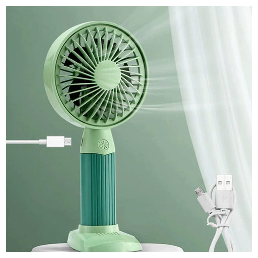 Trade Shop - Mini Ventilatore Usb 3 Velocità Regolabile Portatile Piccola Tascabile Viaggi Ufficio -