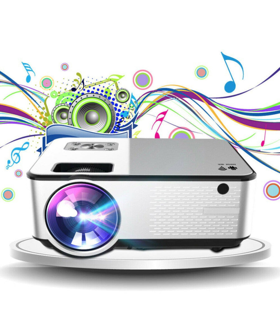 Mini Video Proiettore Led Full Ultra Hd Home Cinema Wifi Android 11.0 Ab-r36         