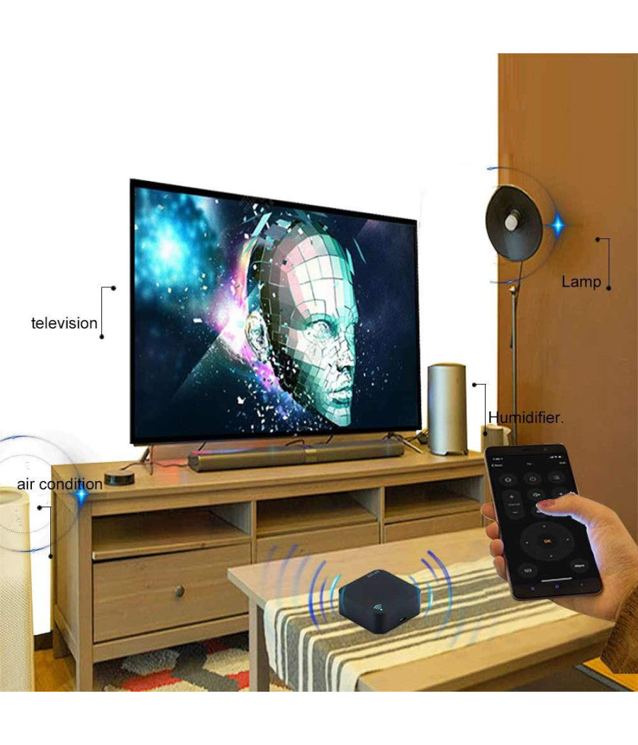 Mini Wifi Ir Remote Control Smart Tv Condizionatori Alexa Google Assist S06         