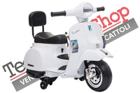 Moto Scooter Elettrico per Bambini Piaggio Mini Vespa PX Small  6V-Bianco