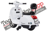 Moto Scooter Elettrico per Bambini Piaggio Mini Vespa PX Small  6V-Bianco