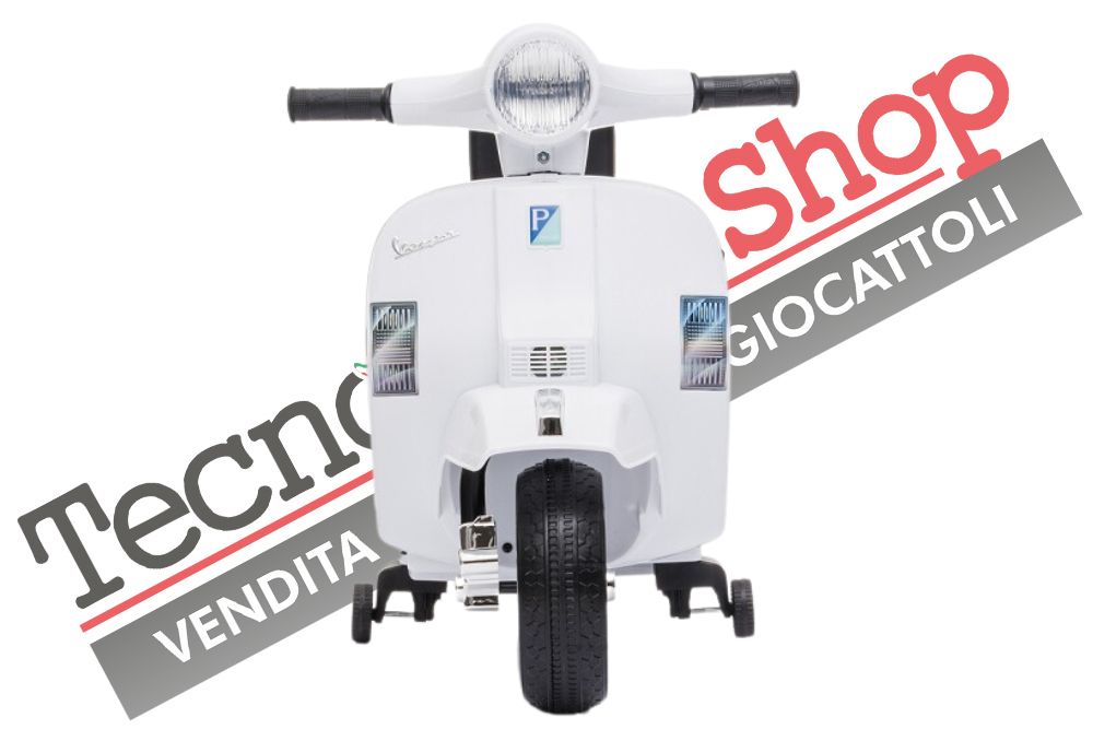 Moto Scooter Elettrico per Bambini Piaggio Mini Vespa PX Small  6V-Bianco