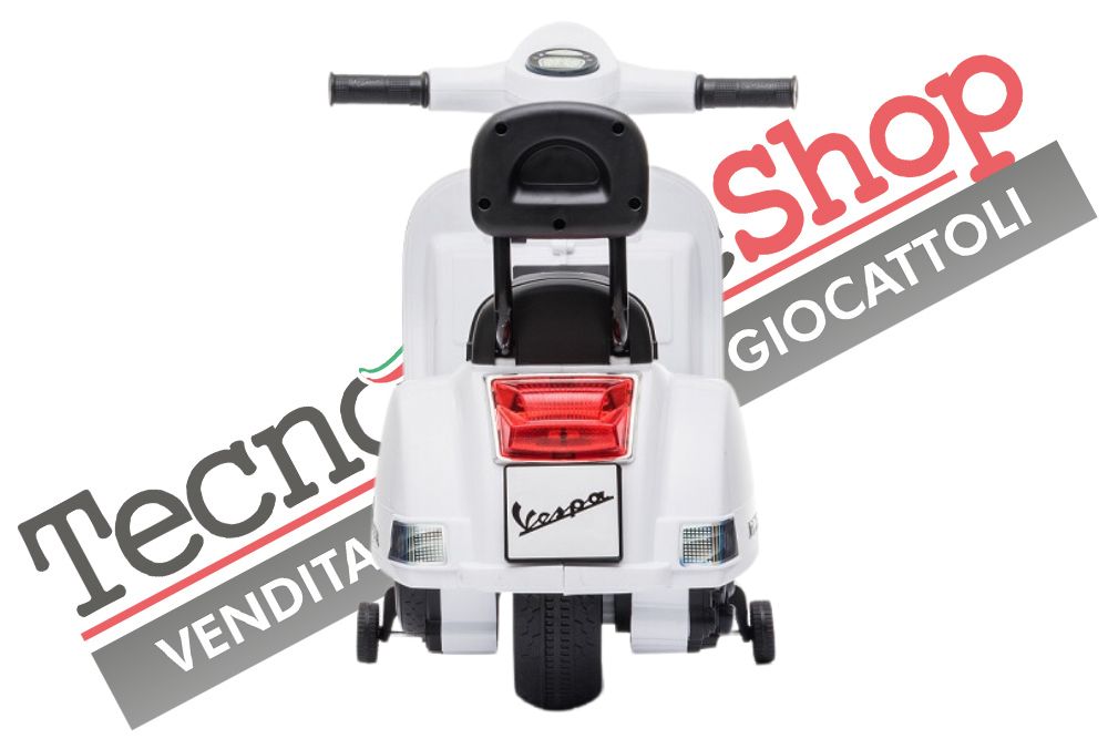 Moto Scooter Elettrico per Bambini Piaggio Mini Vespa PX Small  6V-Bianco