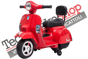Moto Scooter Elettrico per Bambini Piaggio Mini Vespa PX Small  6V-Rosso
