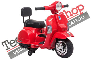 Moto Scooter Elettrico per Bambini Piaggio Mini Vespa PX Small  6V-Rosso