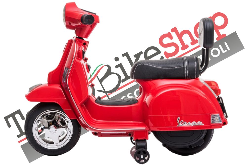 Moto Scooter Elettrico per Bambini Piaggio Mini Vespa PX Small  6V-Rosso
