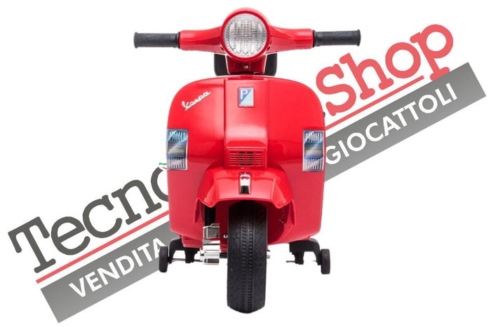 Moto Scooter Elettrico per Bambini Piaggio Mini Vespa PX Small  6V-Rosso