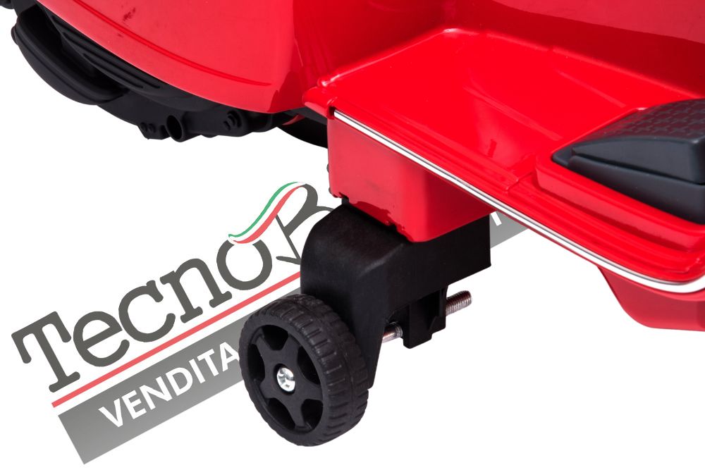 Moto Scooter Elettrico per Bambini Piaggio Mini Vespa PX Small  6V-Rosso