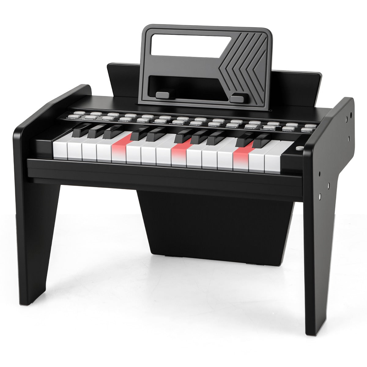 Mini tastiera digitale giocattolo con velocit¨¤ e volume regolabili, Mini tastiera pianoforte per bambini a 25 tasti Nero-Tastiere elettriche
