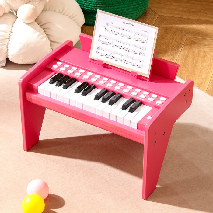 Mini tastiera digitale giocattolo con velocit¨¤ e volume regolabili, Mini tastiera pianoforte per bambini a 25 tasti Rosa-Tastiere elettriche