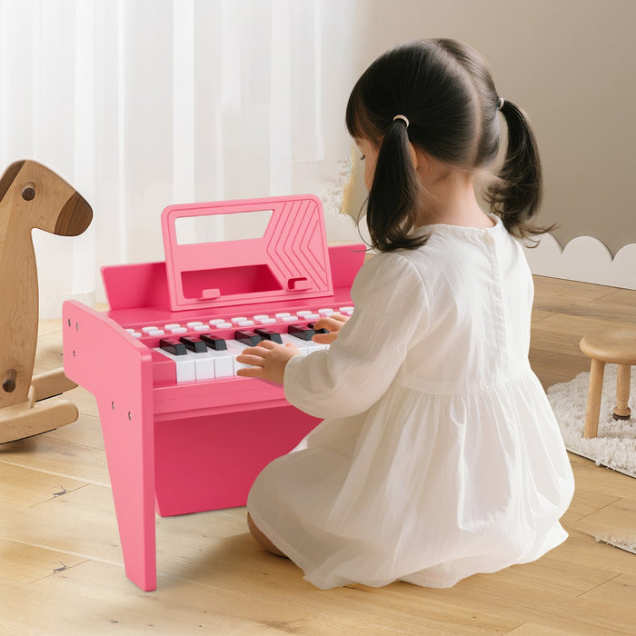 Mini tastiera digitale giocattolo con velocit¨¤ e volume regolabili, Mini tastiera pianoforte per bambini a 25 tasti Rosa-Tastiere elettriche