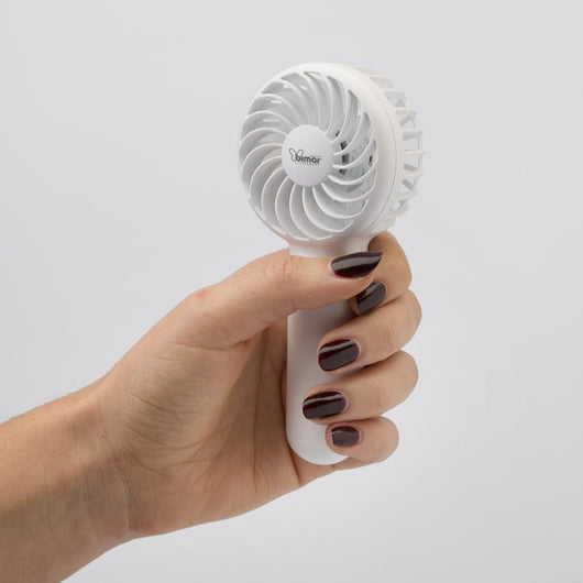 Bimar Ventilatore Portatile VA50, Mini ventilatore usb, Mini ventilatore portatile, Regolazione Intensità e Modalità dell’Aria, Da Tavolo, Con Supporto di Appoggio, 3 Velocità