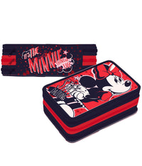 Minnie Mouse Stay Dazzling Astuccio 3 Zip Cerniere Portapastelli Matite Scuola         