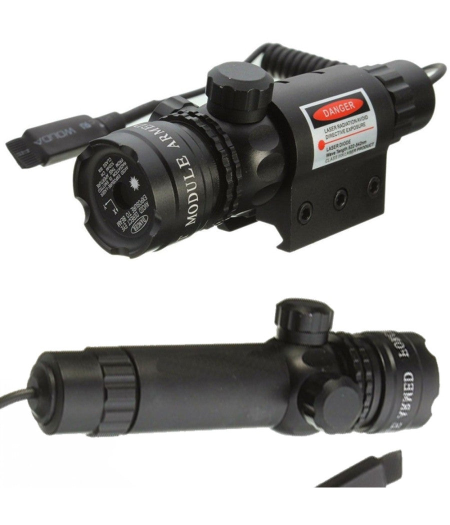 Mirino Ottico Cannocchiale Puntatore Laser Di Precisione Per Fucile Softair         