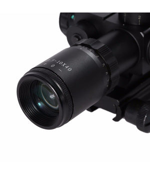 Mirino Ottico Di Precisione Con Reticolo Illuminato 2.5-10x40 Puntatore Laser         