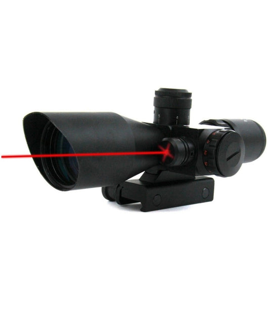 Mirino Ottico Di Precisione Con Reticolo Illuminato 2.5-10x40 Puntatore Laser         