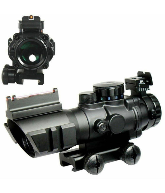 Mirino Ottico Di Precisione Per Carabina Fucile Con Reticolo Illuminato 4x32         