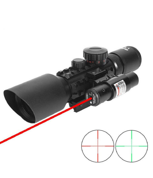 Mirino Ottico Di Precisione Per Fucile Carabina Con Reticolo Illuminato 3-10x40         