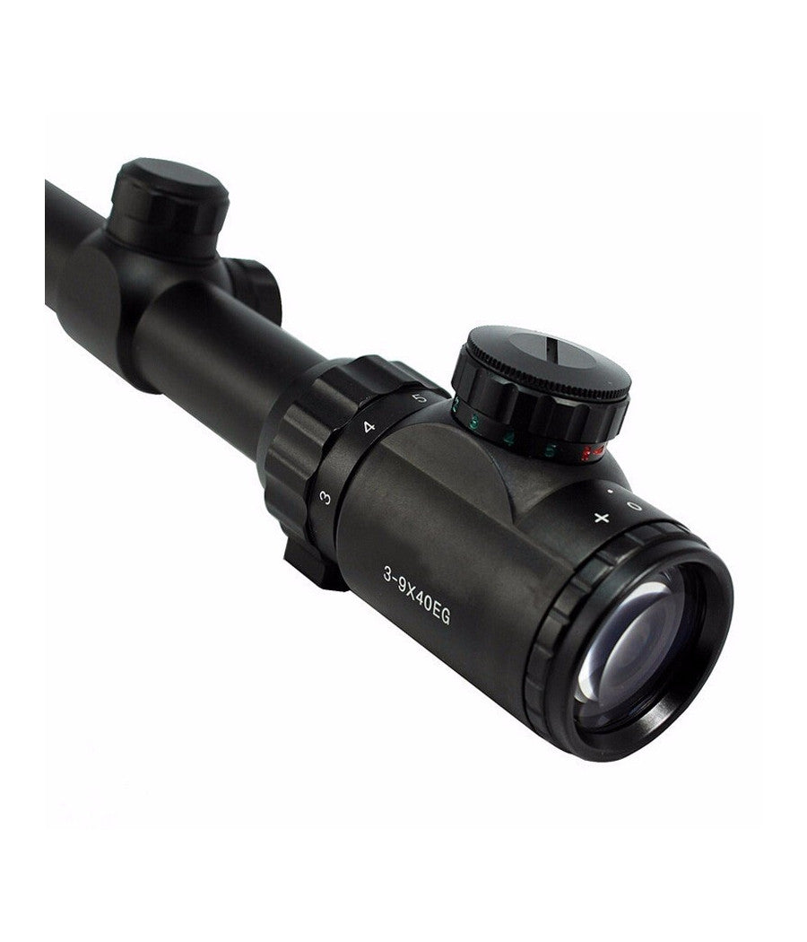 Mirino Ottico Di Precisione Per Fucile Per Carabina Reticolo Illuminato 3-9x40eg         