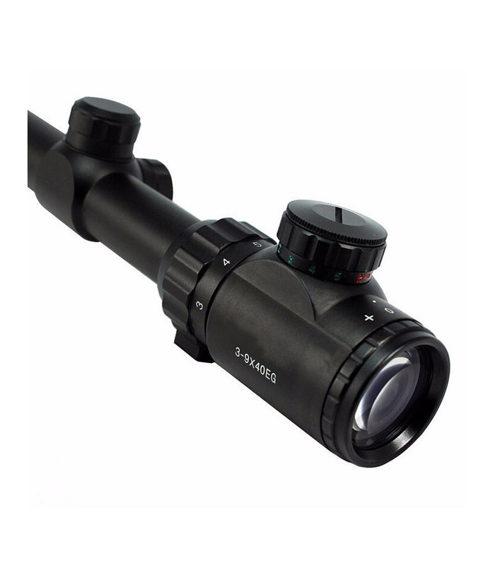 Mirino Ottico Di Precisione Per Fucile Per Carabina Reticolo Illuminato 3-9x40eg         