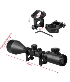 Mirino Ottico Di Precisione Per Fucile Per Carabina Reticolo Illuminato 3-9x56e         