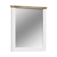 Specchio CAMPAGNA bianco e rovere – 77x87 cm, stile campagna