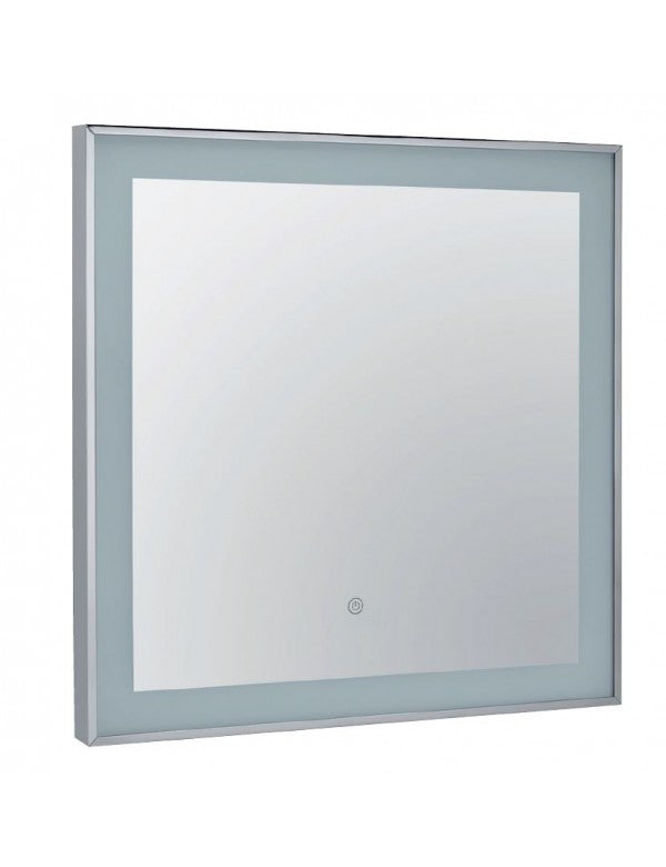 Specchio quadrato 60x60 cm con luce LED e sensore touch