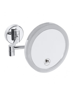 Specchio doccia ingranditore a parete con LED ø 20 cm