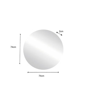 Specchio design retroilluminato, 74x74 cm, collezione BURA