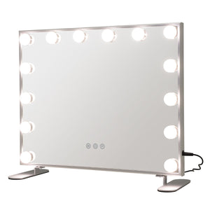 Specchio per il trucco Hollywood con 14 lampadine LED illuminazione touch luminosità regolabile bianco freddo/caldo/neutro 20_0006304