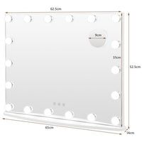 Specchio per il trucco Hollywood - 18 lampadine LED touch ingrandimento 3x illuminazione bianca fredda/calda/neutra 20_0006305