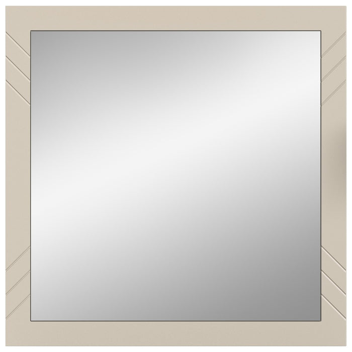 Specchio LUNA - Beige opaco - Quadrato 80x80 cm - Da appendere
