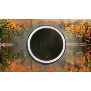 Specchio da parete rotondo 55x55 cm con luce LED e sensore touch
