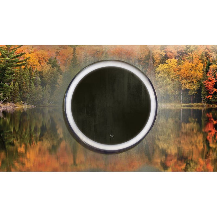 Specchio da parete rotondo 55x55 cm con luce LED e sensore touch