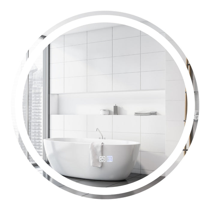 Specchio da bagno LED ø 60 cm con 3 luci, interruttore touch e funzione antiappannamento 20_0008910