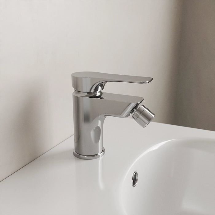 Set miscelatore lavabo alto e bidet senza scarico cromato | Mia