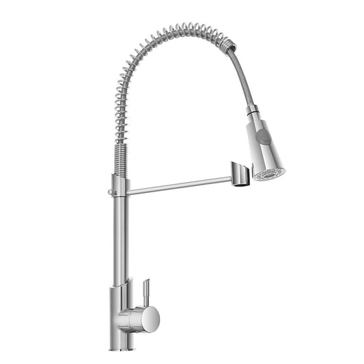 Miscelatore a canna alta per cucina e lavanderia in ottone cromato
