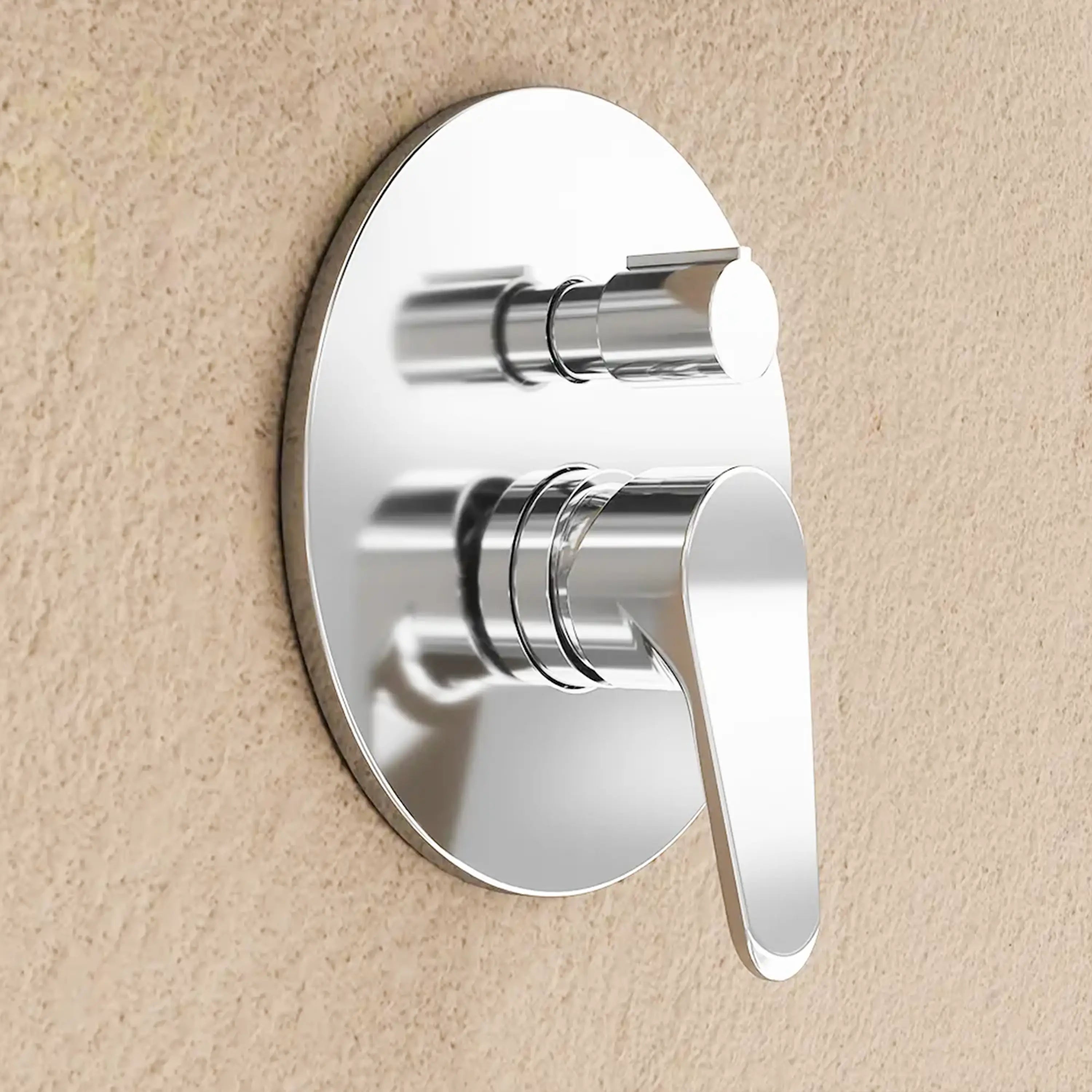 Miscelatore doccia ad incasso con deviatore a leva in ottone cromato | Judy