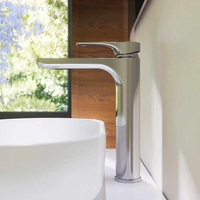 Set miscelatore lavabo alto e bidet senza scarico ed incasso doccia con deviatore in ottone cromato | Mia