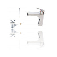 Trade Shop - Miscelatore Bagno Lavandino  52954 Piletta Scarico Filtro Fisso Doppio Foro -