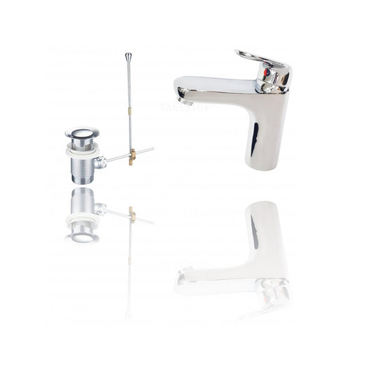 Trade Shop - Miscelatore Bagno Lavandino  52954 Piletta Scarico Filtro Fisso Doppio Foro -