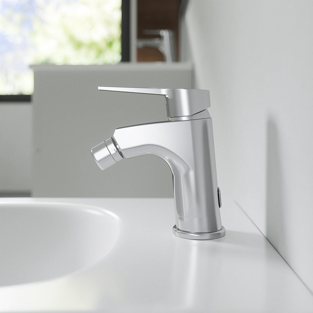 Set miscelatore lavabo alto e bidet senza scarico cromato | Sophia