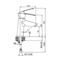 Miscelatore bidet Dynobis cromato con aeratore fisso