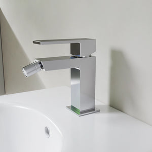 Set miscelatore lavabo alto e bidet senza scarico cromato | Hedy