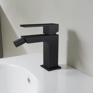 Set miscelatore lavabo, bidet ed incasso doccia monocomando in ottone nero opaco | Hedy