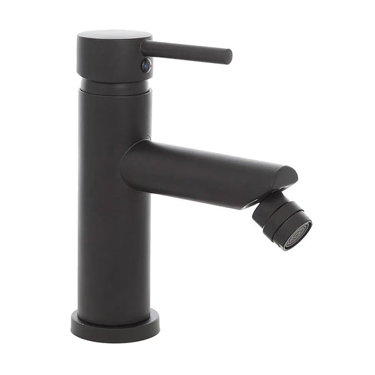 Miscelatore bidet nero opaco in acciaio con piletta click clack  York