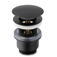 Miscelatore bidet nero opaco in acciaio con piletta click clack  York