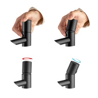 Miscelatore bidet nero opaco senza leva in acciaio inox Gemini